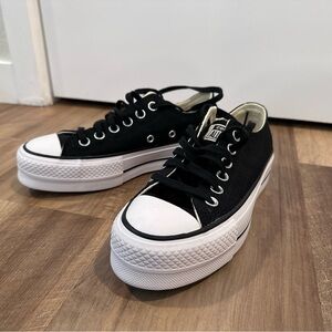 Converse Black and White Platform Sneakers